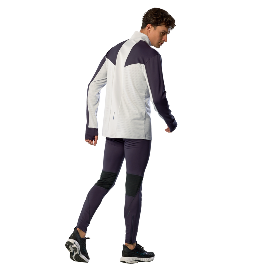 Mizuno Active Warmalite Half Zip Long Sleeve Top Vapor Silver